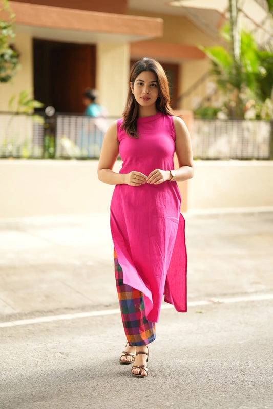 Premium Cotton High Neck Co-Ord Set with Pocket